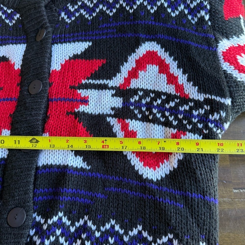 Vintage Y2K Southwest Print Chunky Knit Cardigan - Picture 10 of 12